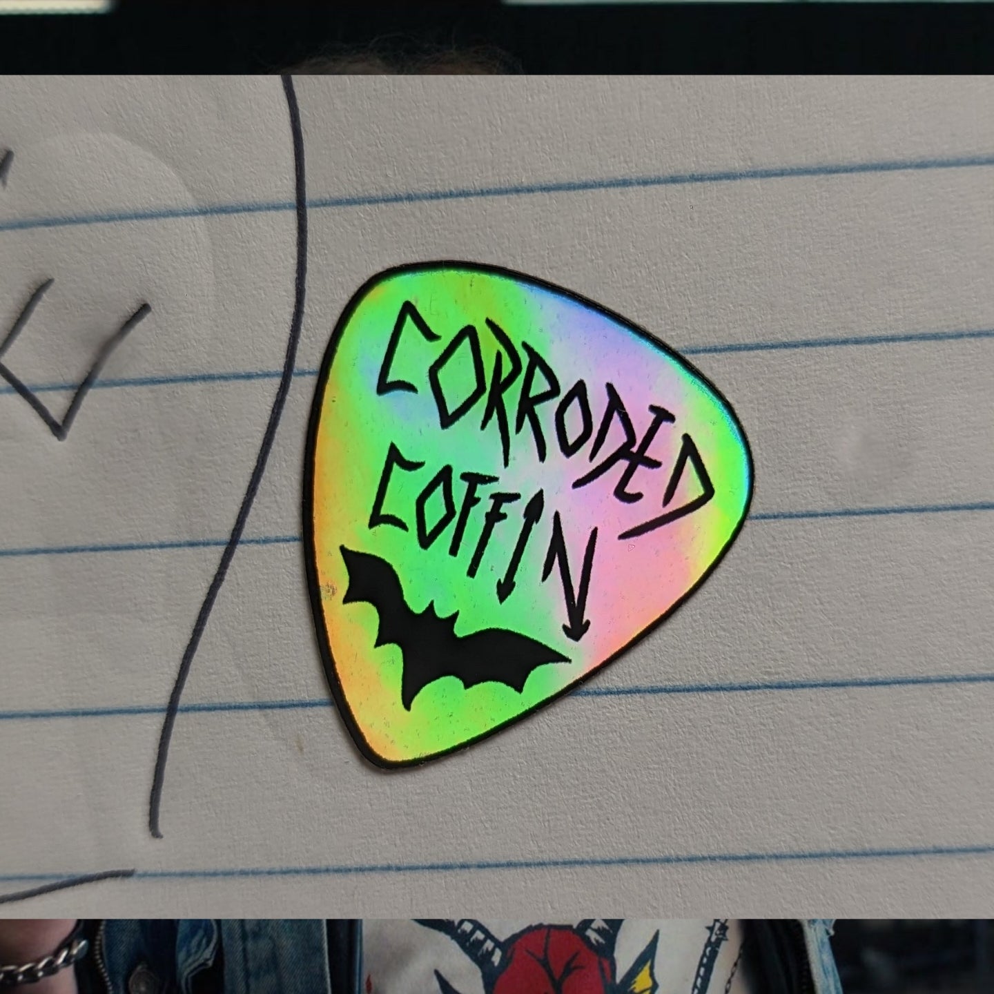 Corroded Coffin Holographic Stickers
